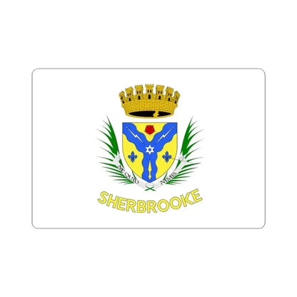 Flag of Sherbrooke Canada - STICKER Vinyl Kiss-Cut Decal 3 Inch White - The Sticker Space