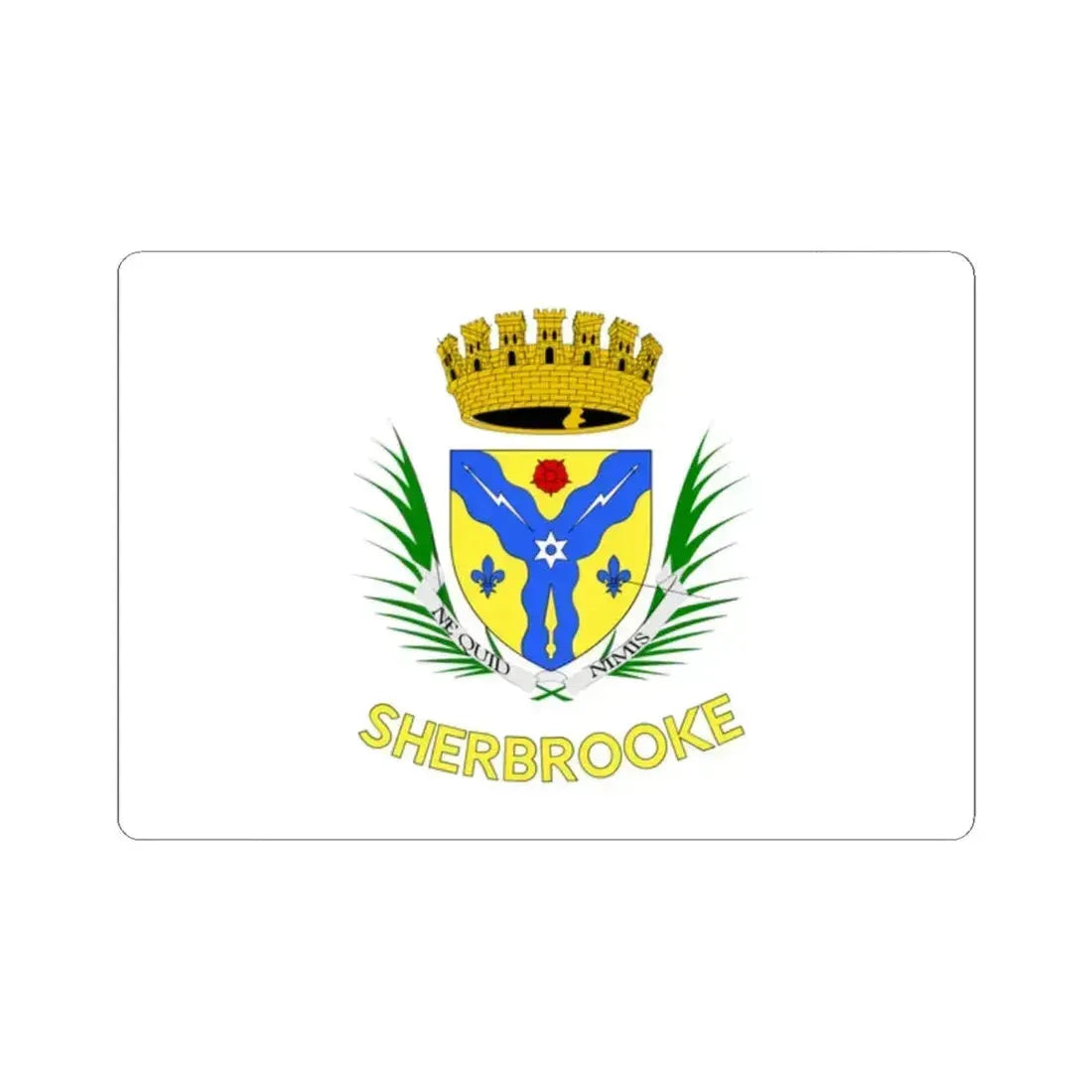 Flag of Sherbrooke Canada - STICKER Vinyl Kiss-Cut Decal - The Sticker Space