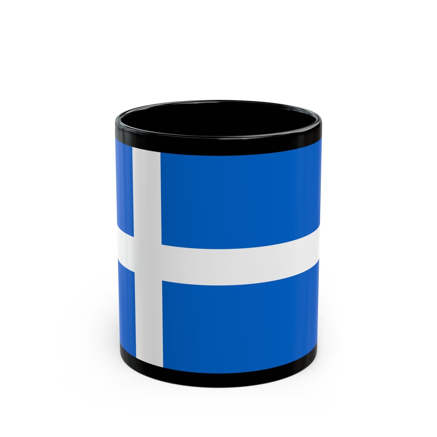 Flag of Shetland UK - Black Coffee Mug-11oz-The Sticker Space