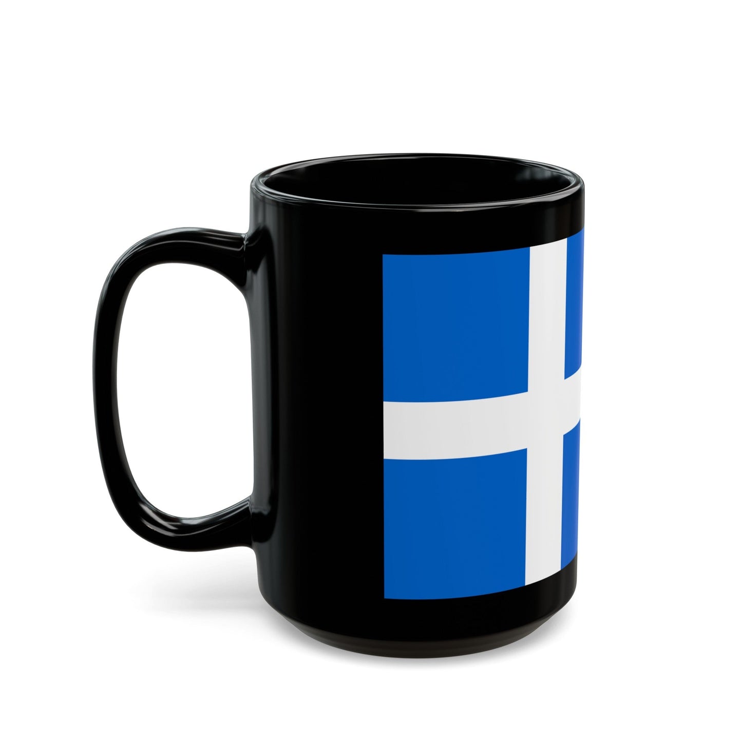 Flag of Shetland UK - Black Coffee Mug-The Sticker Space