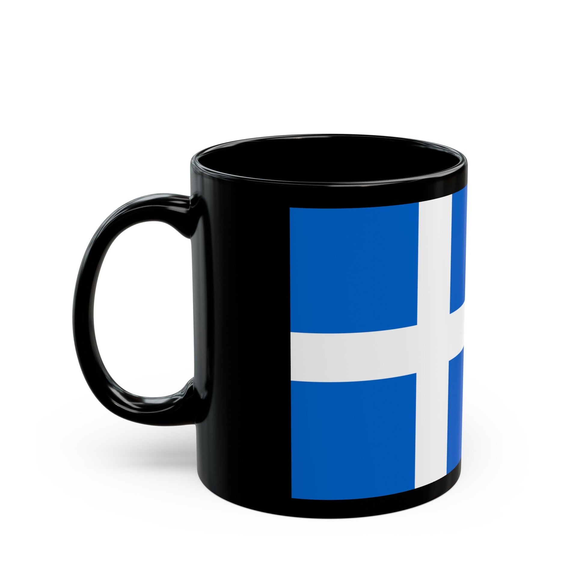 Flag of Shetland UK - Black Coffee Mug-The Sticker Space