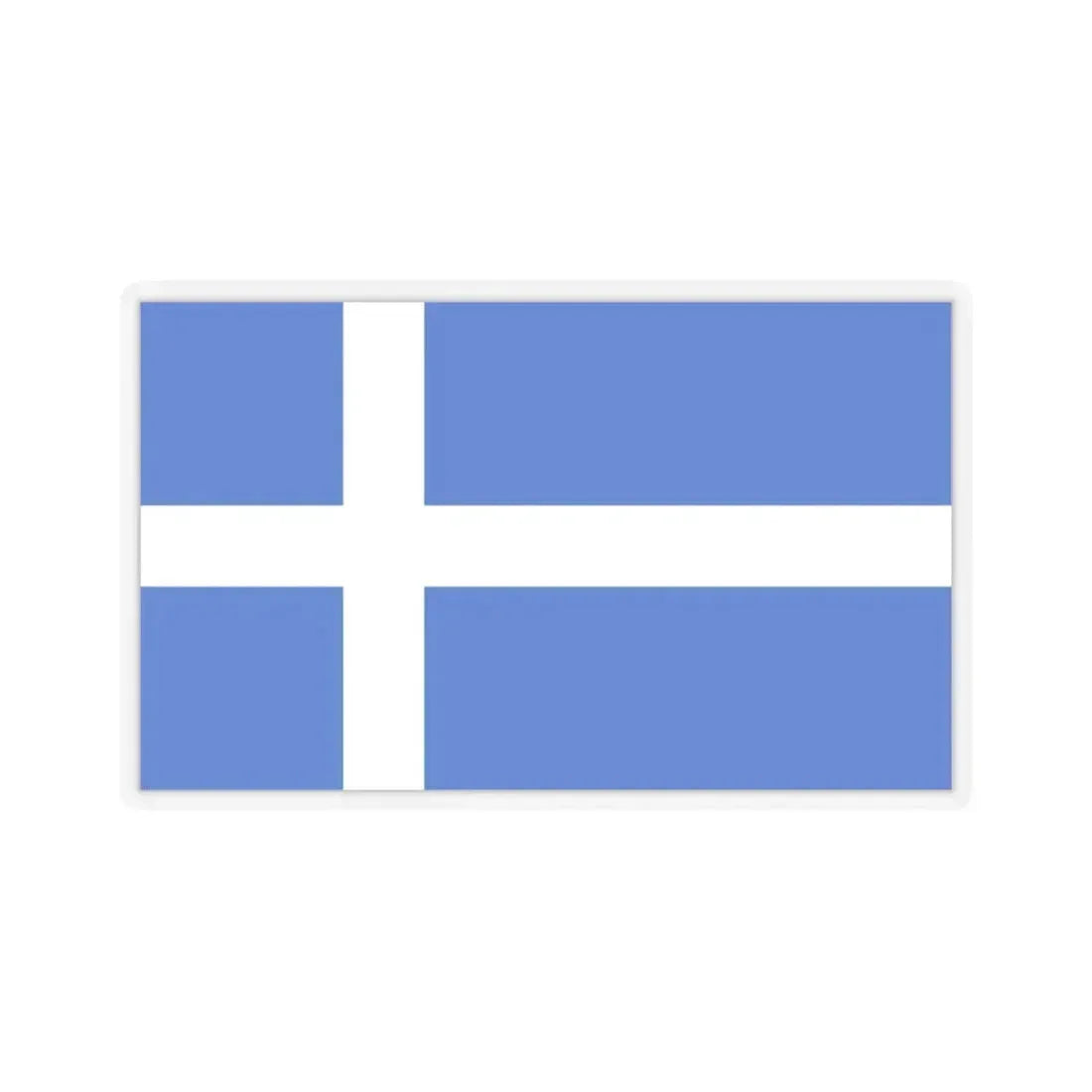 Flag of Shetland UK - STICKER Vinyl Kiss-Cut Decal 3 Inch Transparent - The Sticker Space