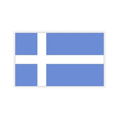 Flag of Shetland UK - STICKER Vinyl Kiss-Cut Decal 3 Inch Transparent - The Sticker Space