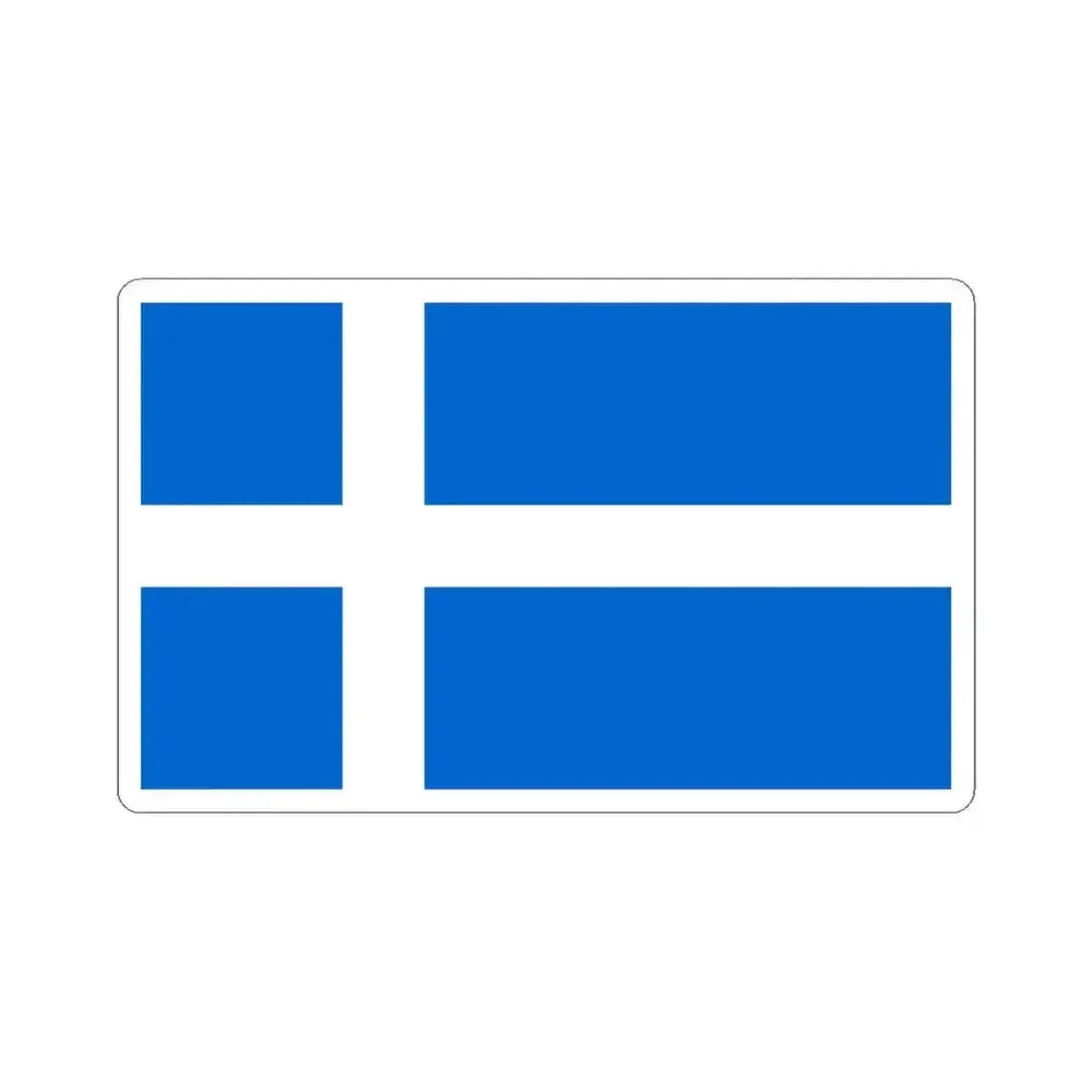 Flag of Shetland UK - STICKER Vinyl Kiss-Cut Decal 3 Inch White - The Sticker Space