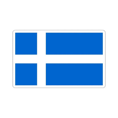 Flag of Shetland UK - STICKER Vinyl Kiss-Cut Decal 3 Inch White - The Sticker Space