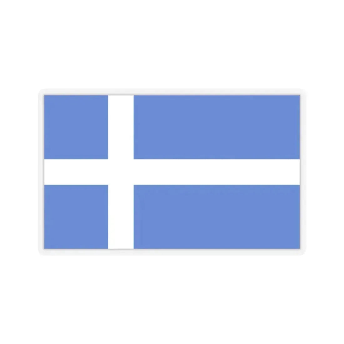 Flag of Shetland UK - STICKER Vinyl Kiss-Cut Decal 6 Inch Transparent - The Sticker Space