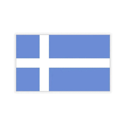 Flag of Shetland UK - STICKER Vinyl Kiss-Cut Decal 6 Inch Transparent - The Sticker Space