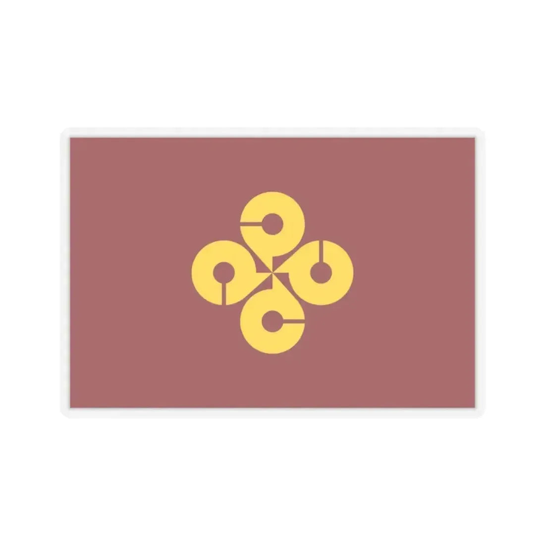 Flag of Shimane Prefecture Japan - STICKER Vinyl Kiss-Cut Decal 3 Inch Transparent - The Sticker Space