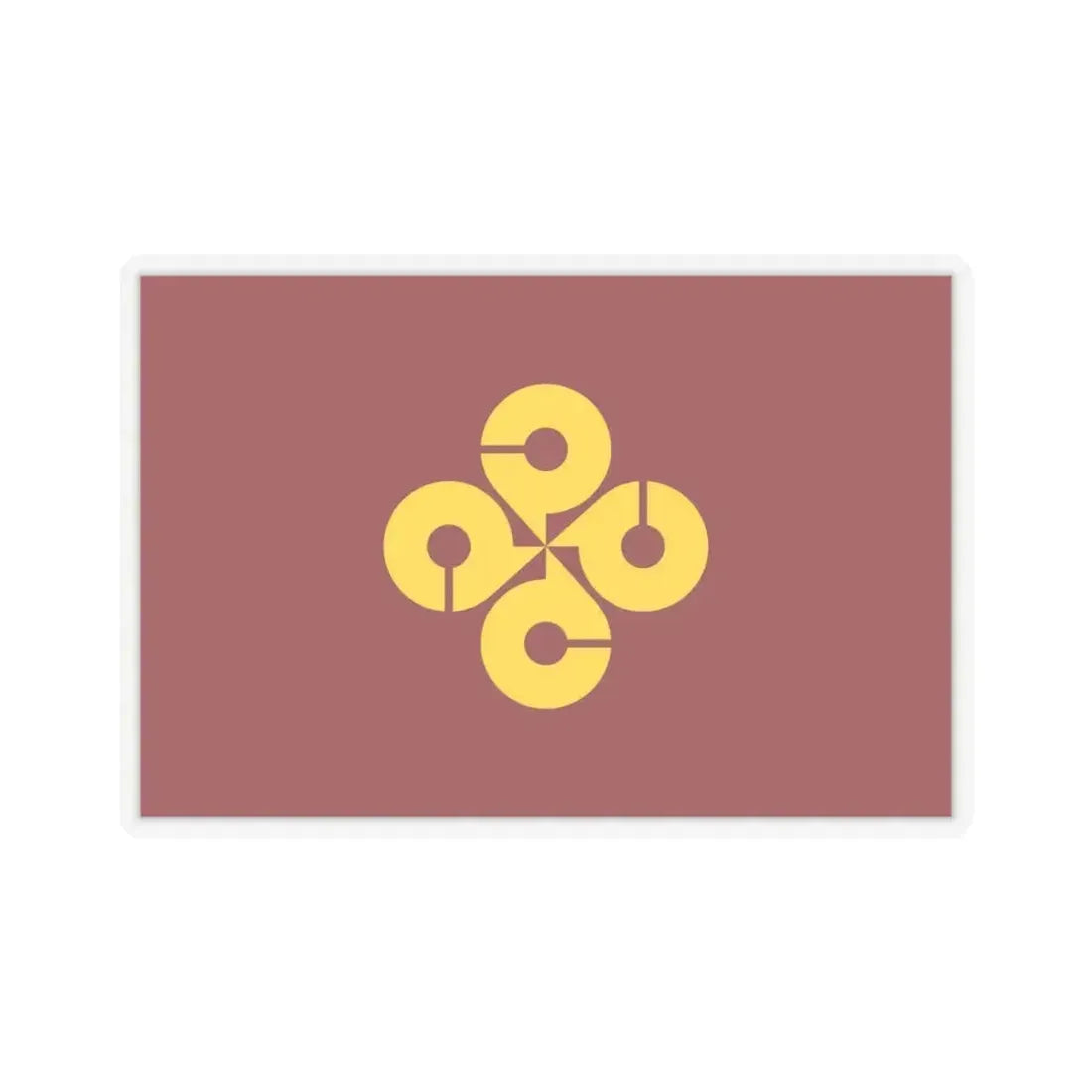 Flag of Shimane Prefecture Japan - STICKER Vinyl Kiss-Cut Decal 4 Inch Transparent - The Sticker Space