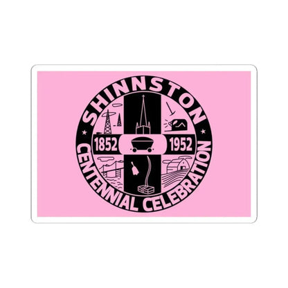 Flag of Shinnston West Virginia 1952 (United States) STICKER Vinyl Kiss-Cut Decal 2 Inch White - The Sticker Space