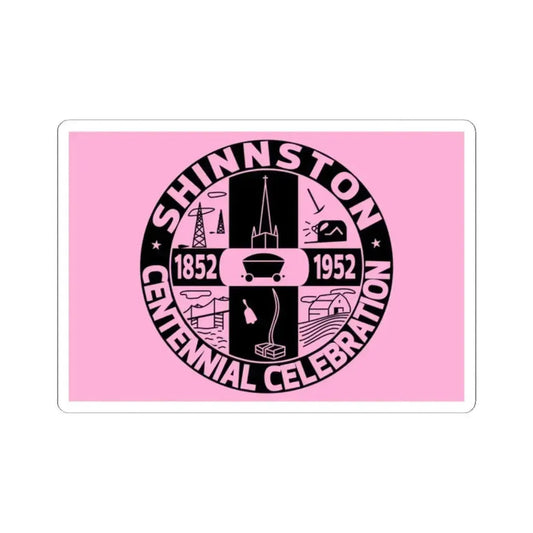 Flag of Shinnston West Virginia 1952 (United States) STICKER Vinyl Kiss-Cut Decal 2 Inch White - The Sticker Space