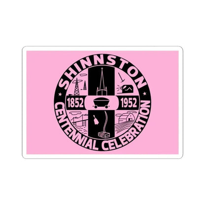 Flag of Shinnston West Virginia 1952 (United States) STICKER Vinyl Kiss-Cut Decal 3 Inch White - The Sticker Space