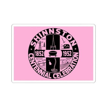 Flag of Shinnston West Virginia 1952 (United States) STICKER Vinyl Kiss-Cut Decal 4 Inch White - The Sticker Space