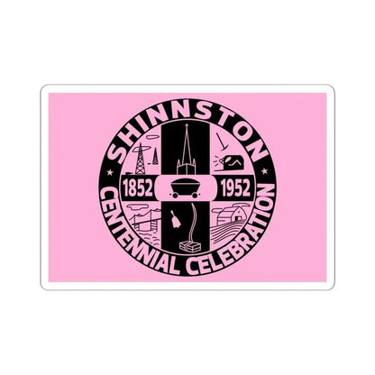 Flag of Shinnston West Virginia 1952 (United States) STICKER Vinyl Kiss-Cut Decal 6 Inch White - The Sticker Space