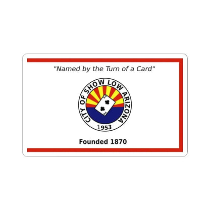 Flag of Show Low Arizona (United States) STICKER Vinyl Kiss-Cut Decal 2 Inch White - The Sticker Space