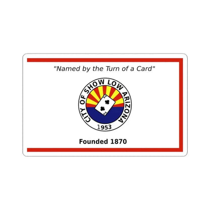 Flag of Show Low Arizona (United States) STICKER Vinyl Kiss-Cut Decal 3 Inch White - The Sticker Space