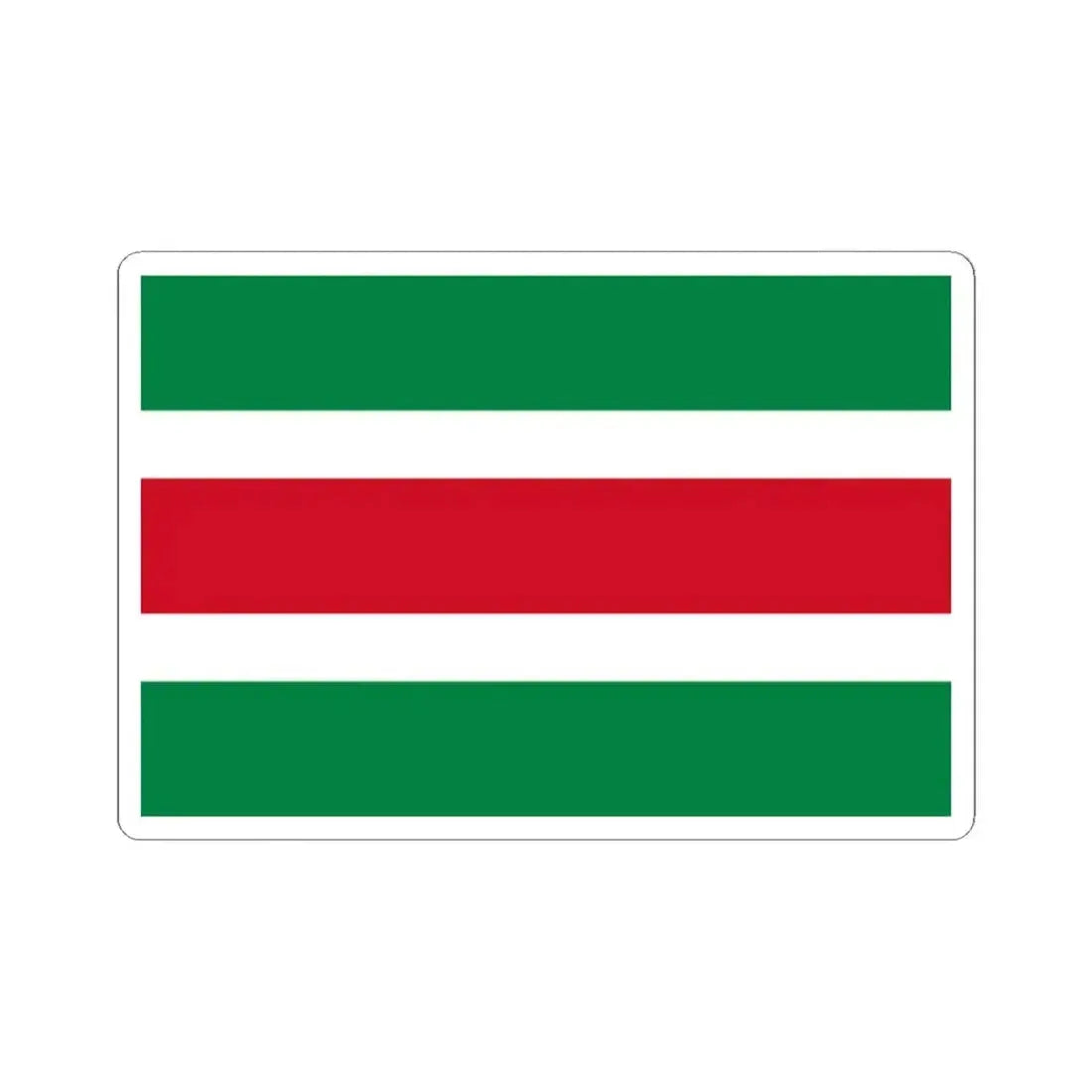 Flag of Shushufindi (Ecuador) STICKER Vinyl Kiss-Cut Decal 2 Inch White - The Sticker Space