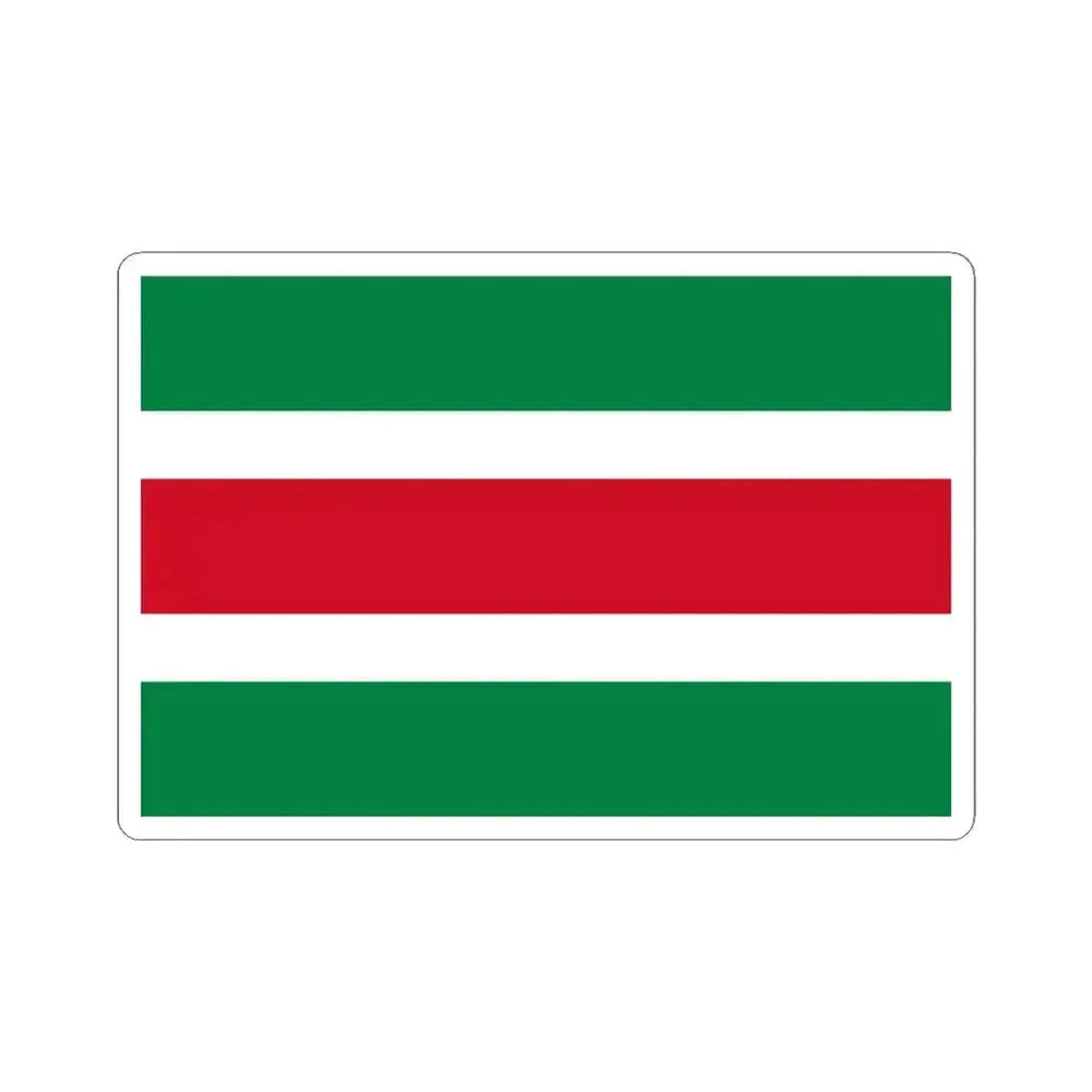 Flag of Shushufindi (Ecuador) STICKER Vinyl Kiss-Cut Decal 4 Inch White - The Sticker Space