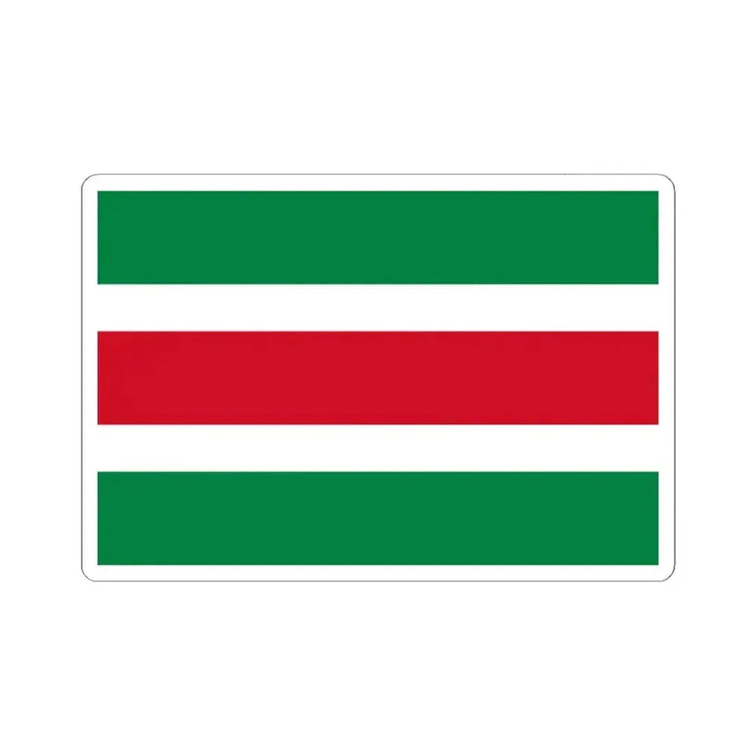 Flag of Shushufindi (Ecuador) STICKER Vinyl Kiss-Cut Decal 6 Inch White - The Sticker Space