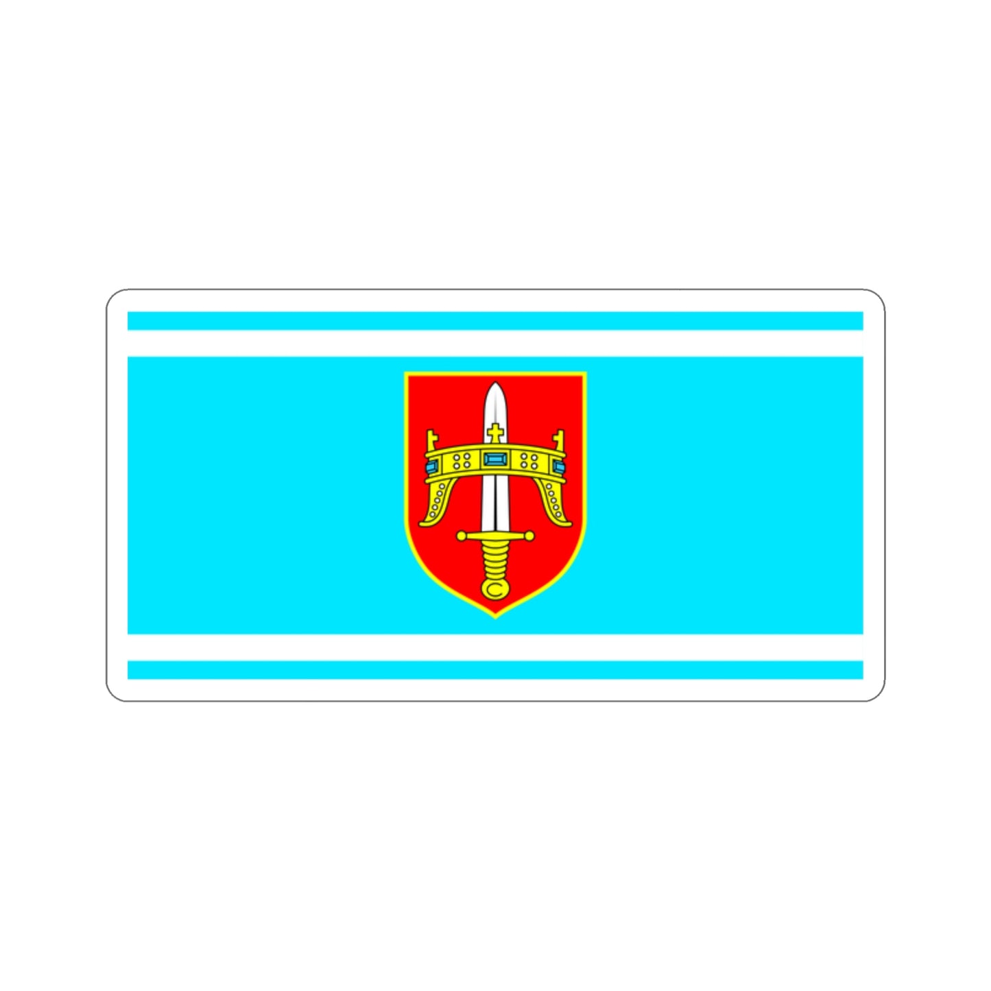 Flag of Šibenik Knin County Croatia STICKER Vinyl Die-Cut Decal-2 Inch-The Sticker Space