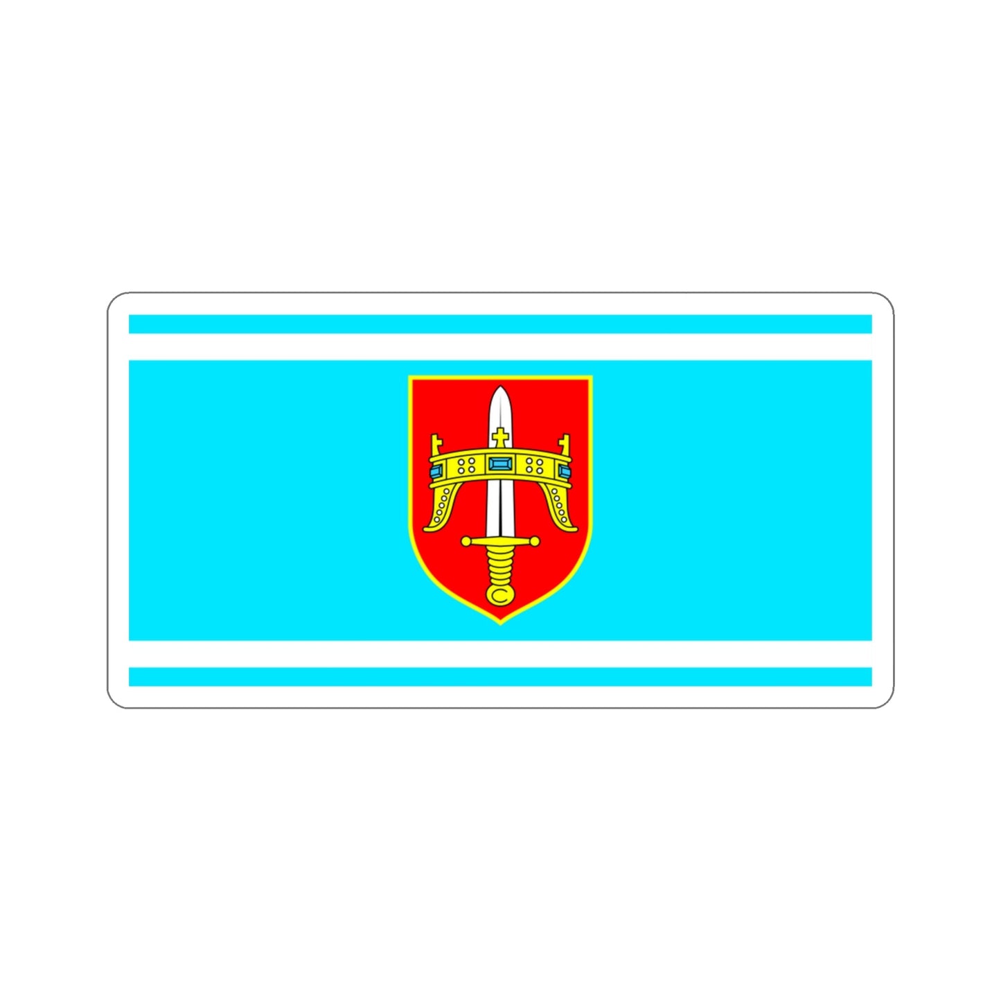 Flag of Šibenik Knin County Croatia STICKER Vinyl Die-Cut Decal-3 Inch-The Sticker Space