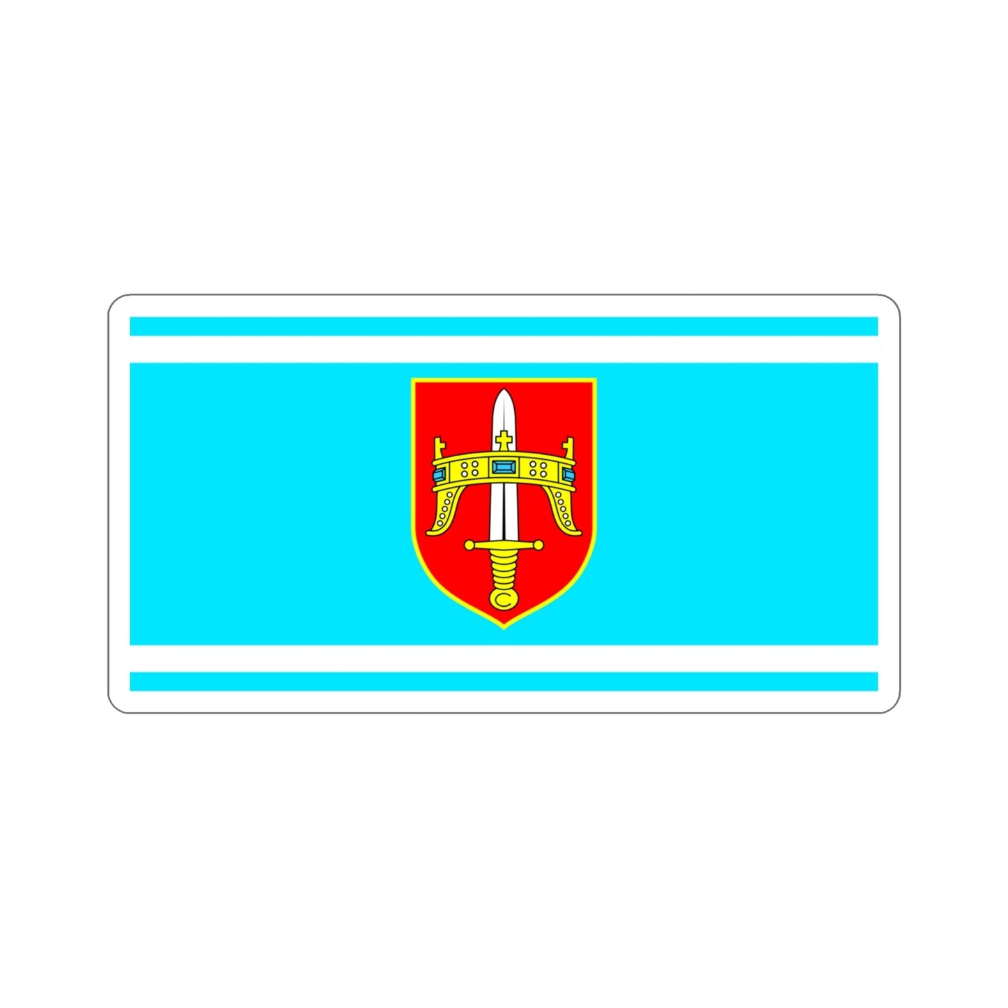 Flag of Šibenik Knin County Croatia STICKER Vinyl Die-Cut Decal-4 Inch-The Sticker Space