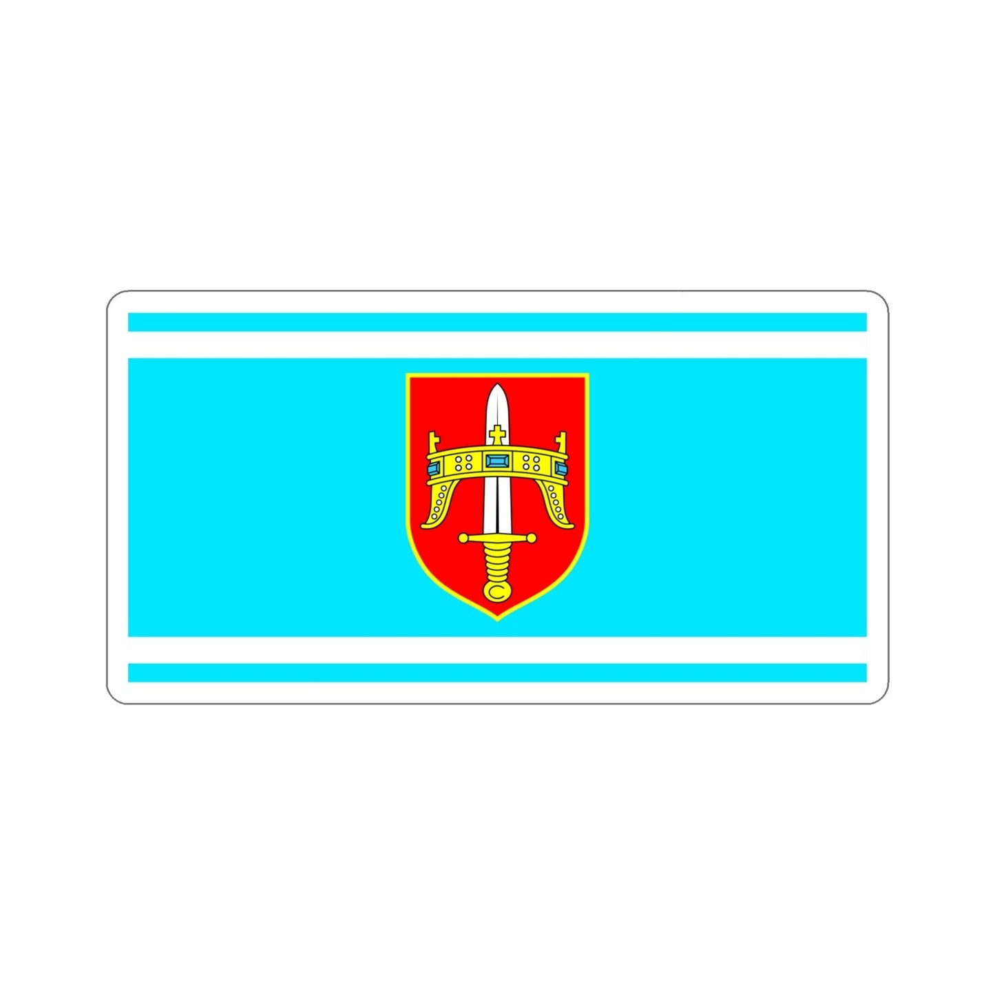 Flag of Šibenik Knin County Croatia STICKER Vinyl Die-Cut Decal-5 Inch-The Sticker Space