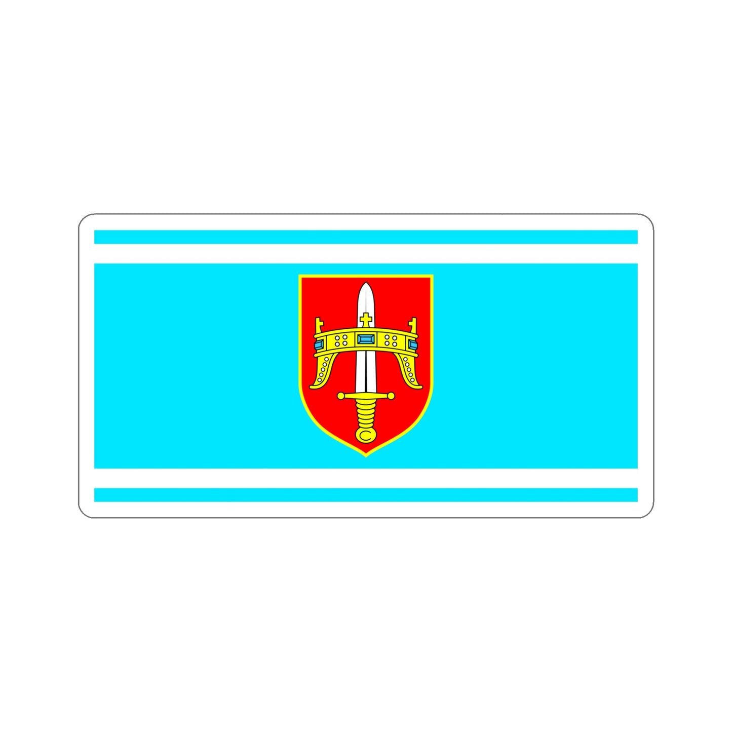 Flag of Šibenik Knin County Croatia STICKER Vinyl Die-Cut Decal-6 Inch-The Sticker Space