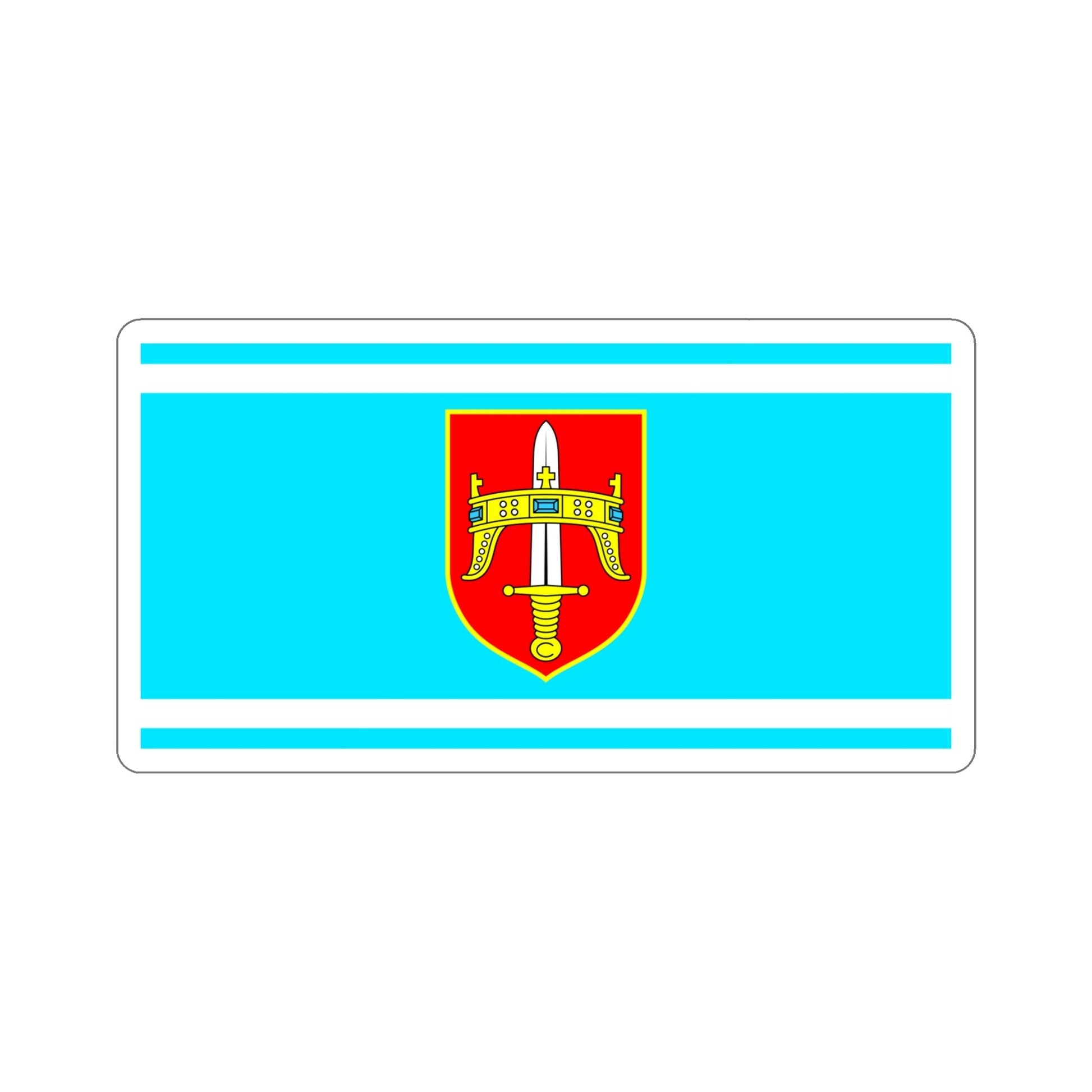 Flag of Šibenik Knin County Croatia STICKER Vinyl Die-Cut Decal-6 Inch-The Sticker Space