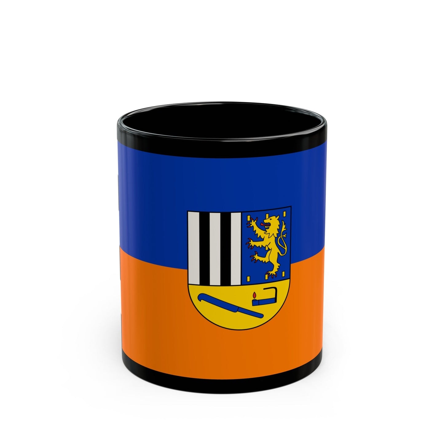 Flag of Siegen Wittgenstein Germany - Black Coffee Mug-11oz-The Sticker Space