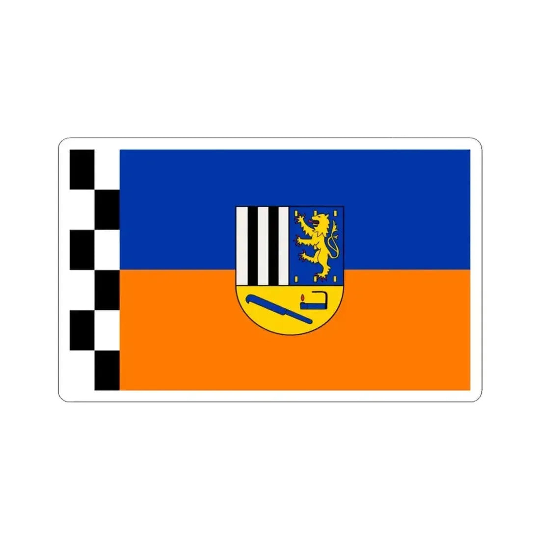 Flag of Siegen Wittgenstein Germany - STICKER Vinyl Kiss-Cut Decal 4 Inch White - The Sticker Space