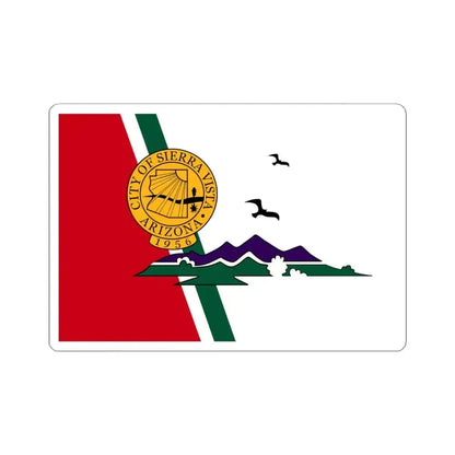Flag of Sierra Vista Arizona (United States) STICKER Vinyl Kiss-Cut Decal 6 Inch White - The Sticker Space