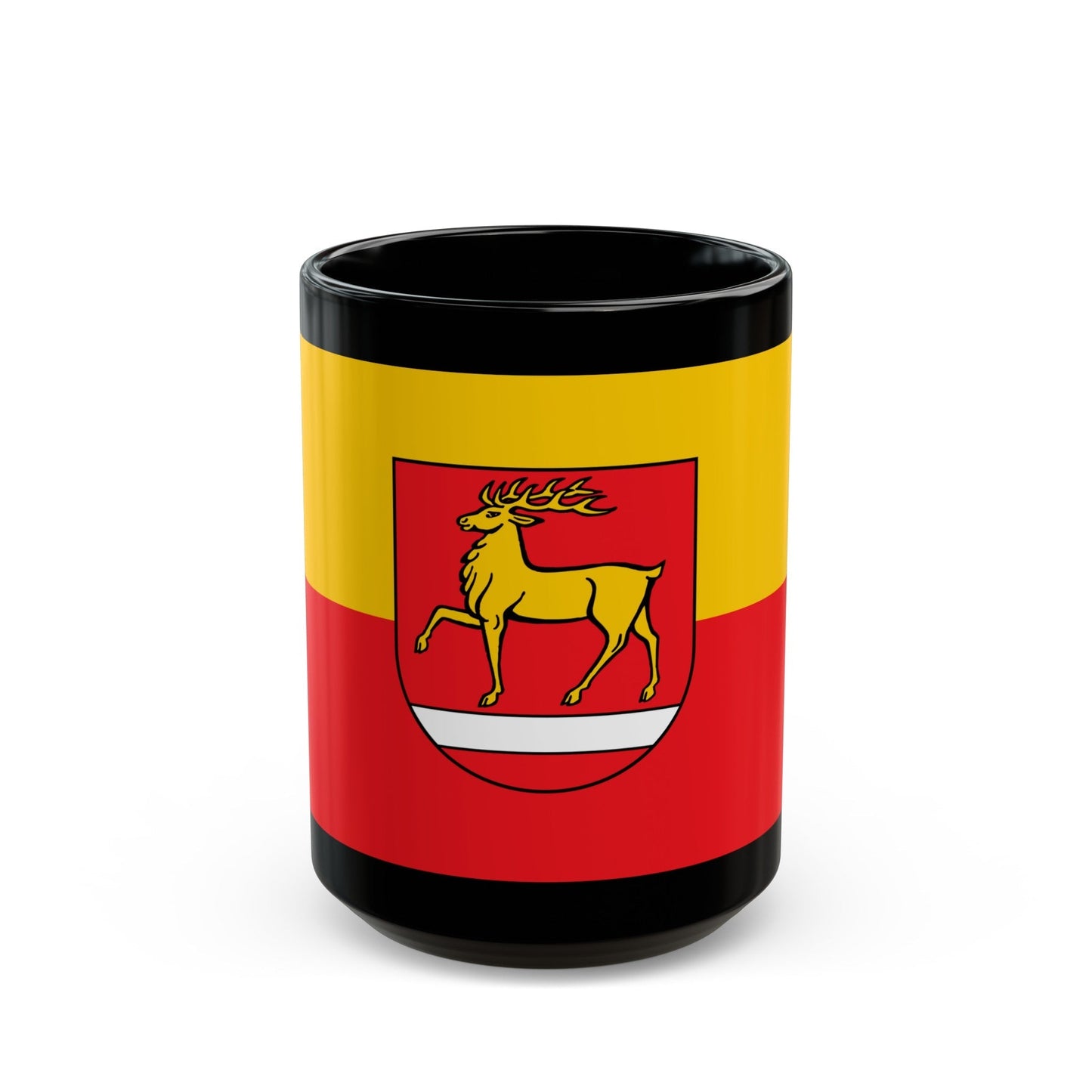 Flag of Sigmaringen Germany - Black Coffee Mug-15oz-The Sticker Space