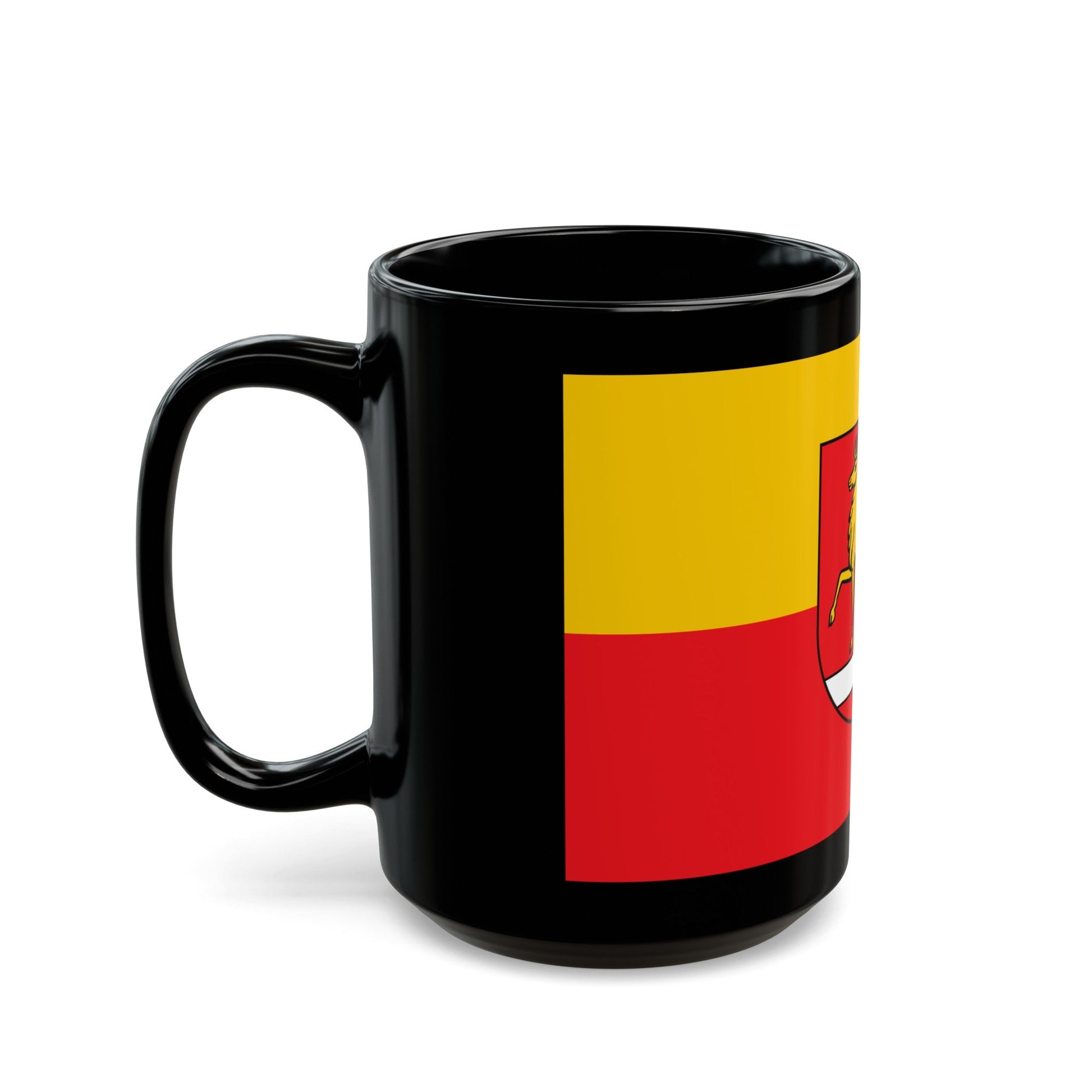 Flag of Sigmaringen Germany - Black Coffee Mug-The Sticker Space