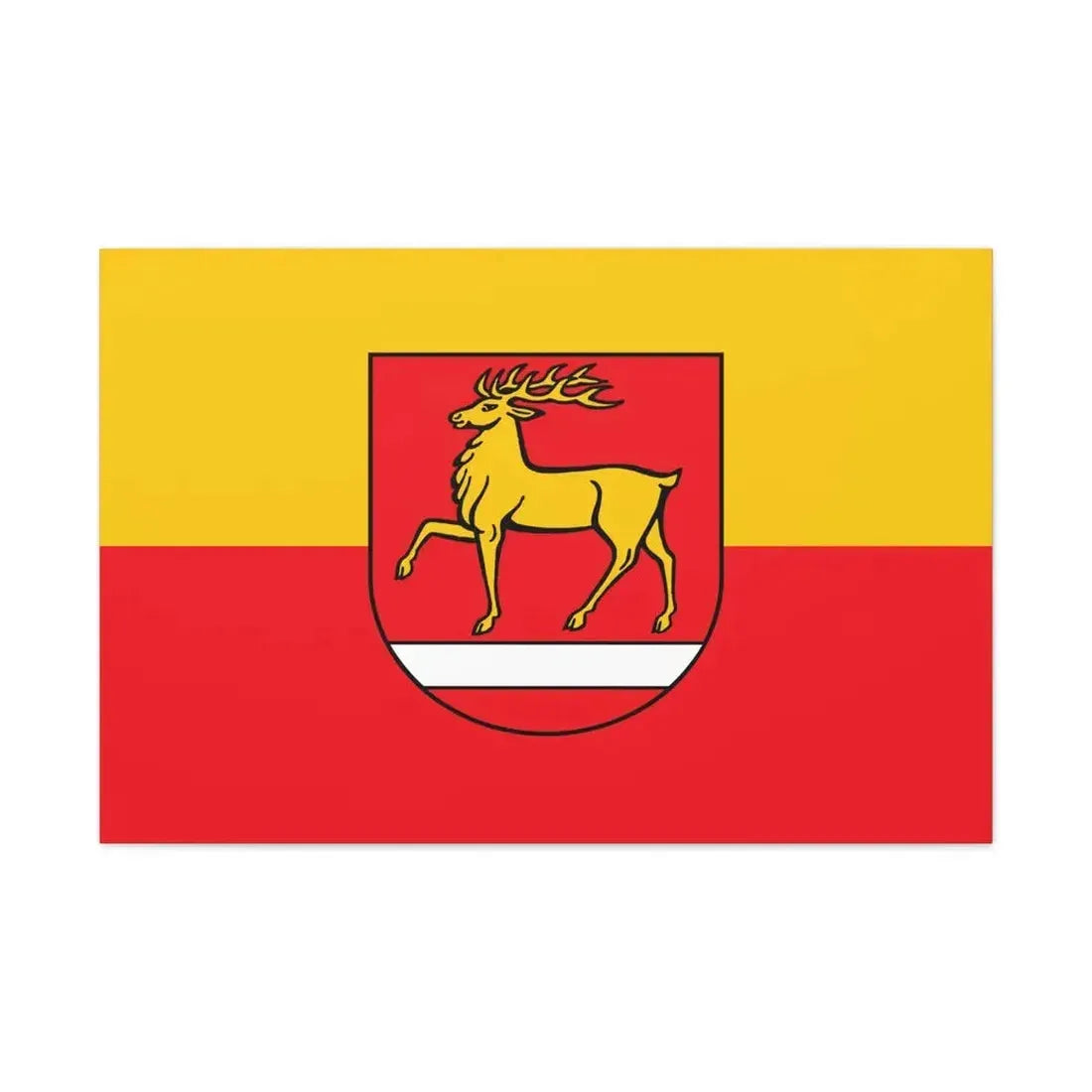Flag of Sigmaringen Germany - Canvas Wall Art 36" x 24" 1.25" - The Sticker Space