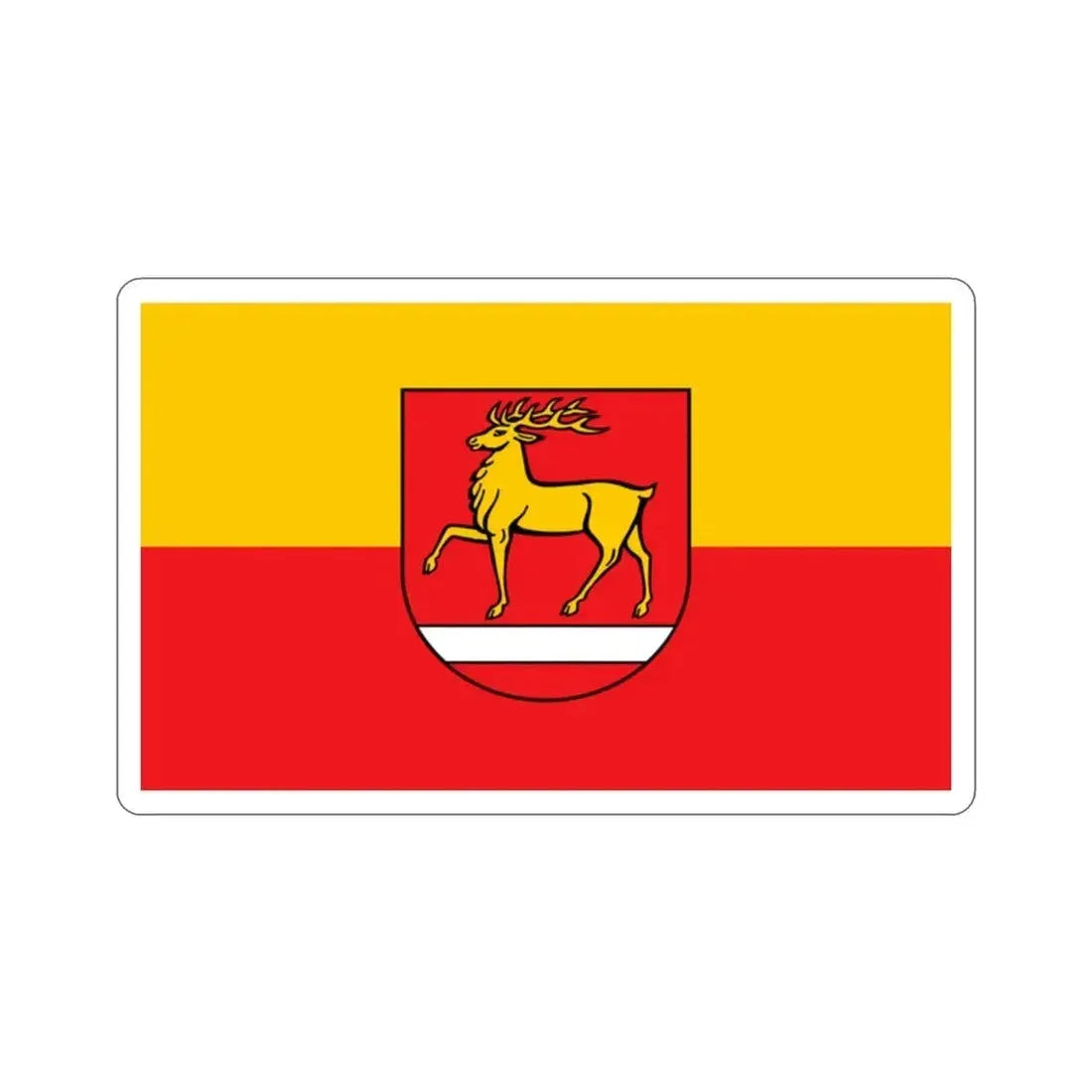 Flag of Sigmaringen Germany STICKER Vinyl Die-Cut Decal 2 Inch - The Sticker Space