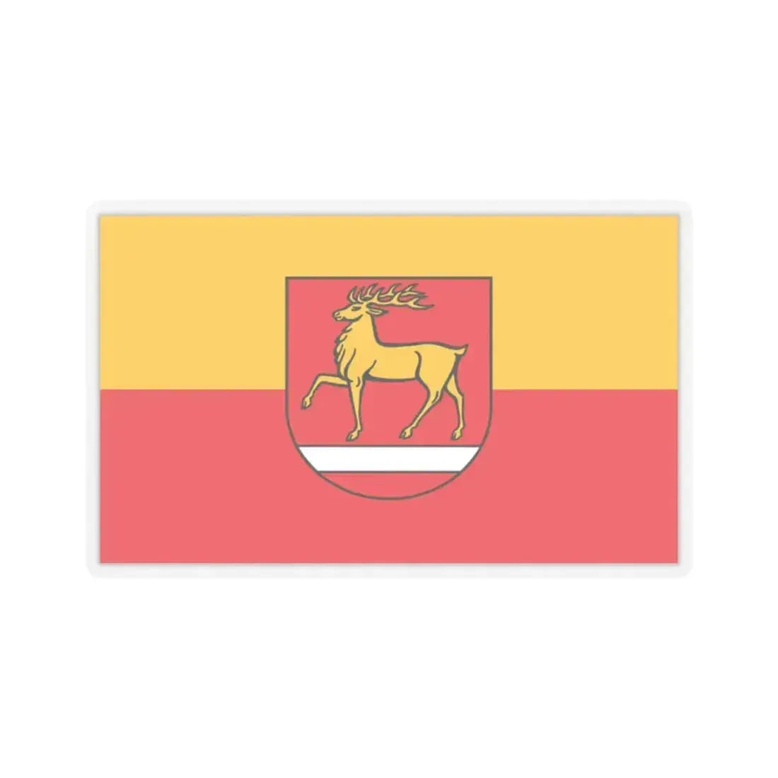 Flag of Sigmaringen Germany - STICKER Vinyl Kiss-Cut Decal 2 Inch Transparent - The Sticker Space