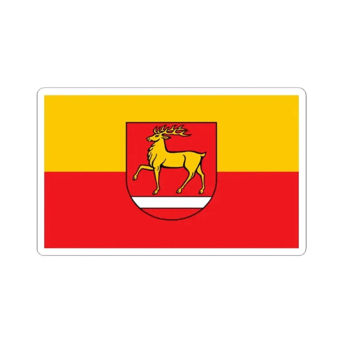 Flag of Sigmaringen Germany - STICKER Vinyl Kiss-Cut Decal 2 Inch White - The Sticker Space