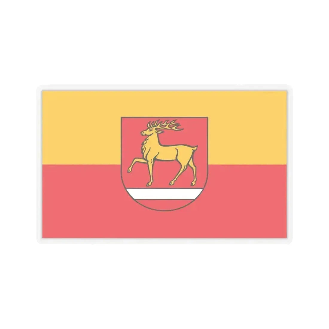 Flag of Sigmaringen Germany - STICKER Vinyl Kiss-Cut Decal 3 Inch Transparent - The Sticker Space