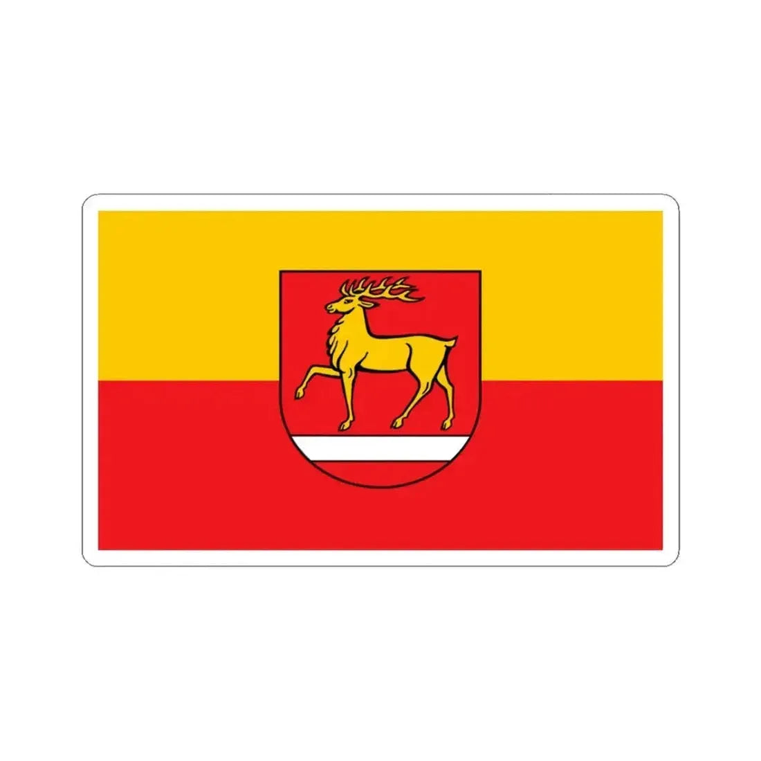 Flag of Sigmaringen Germany - STICKER Vinyl Kiss-Cut Decal 3 Inch White - The Sticker Space