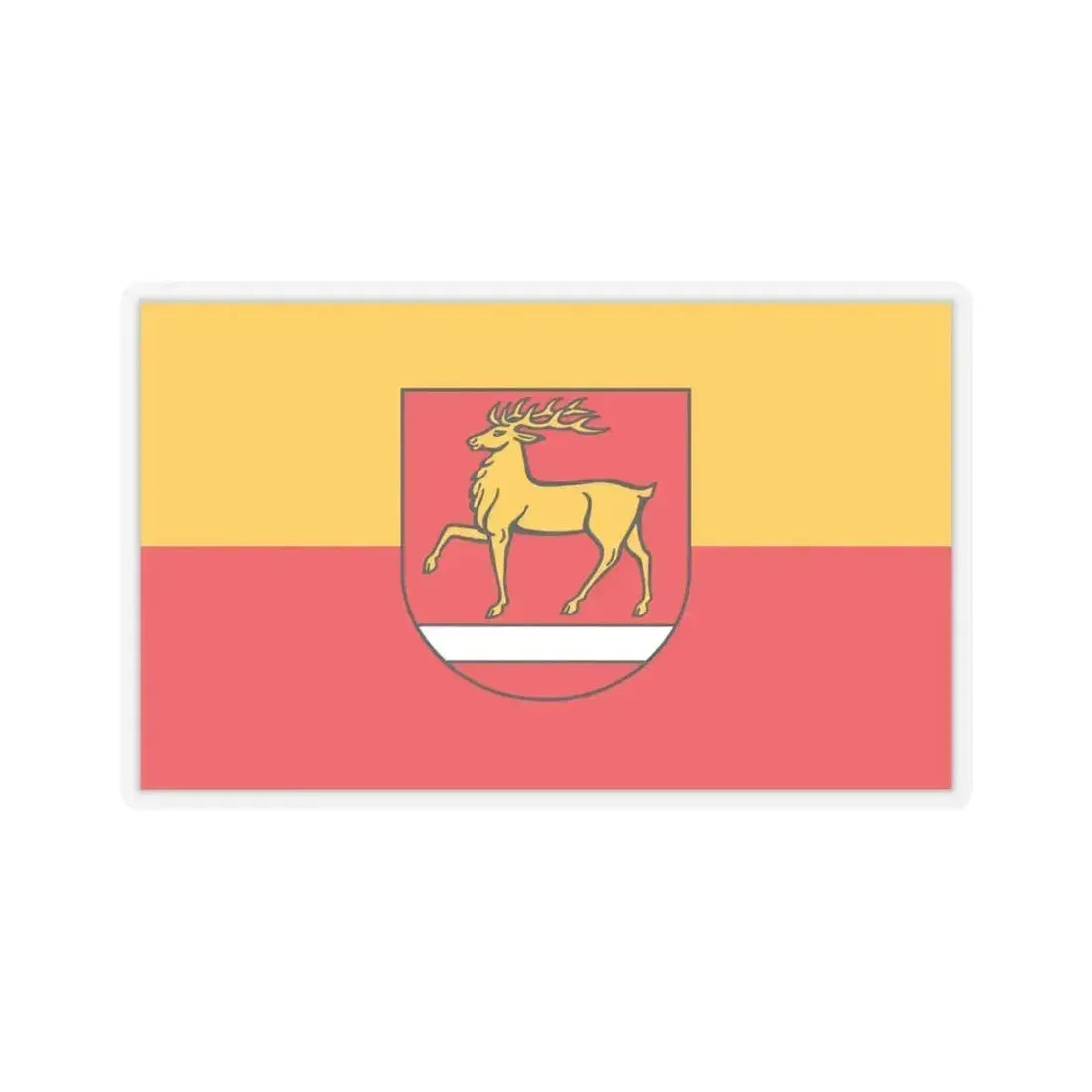 Flag of Sigmaringen Germany - STICKER Vinyl Kiss-Cut Decal 4 Inch Transparent - The Sticker Space