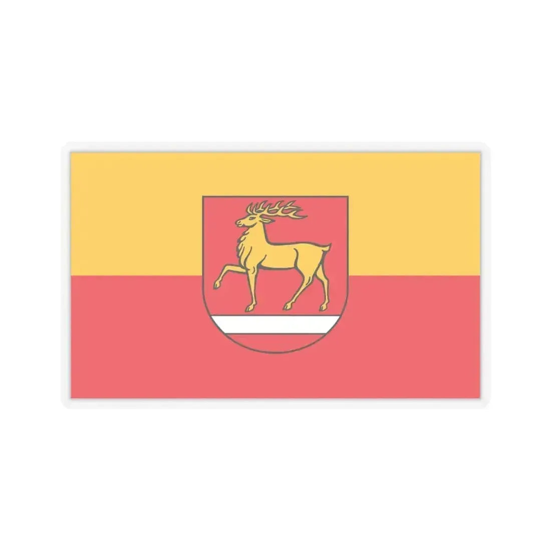 Flag of Sigmaringen Germany - STICKER Vinyl Kiss-Cut Decal 6 Inch Transparent - The Sticker Space