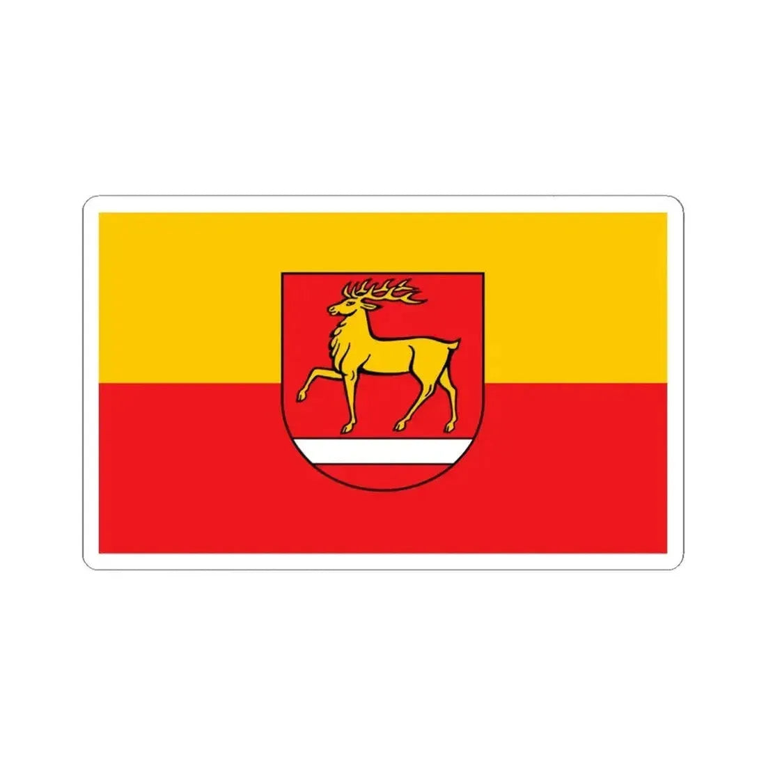 Flag of Sigmaringen Germany - STICKER Vinyl Kiss-Cut Decal 6 Inch White - The Sticker Space