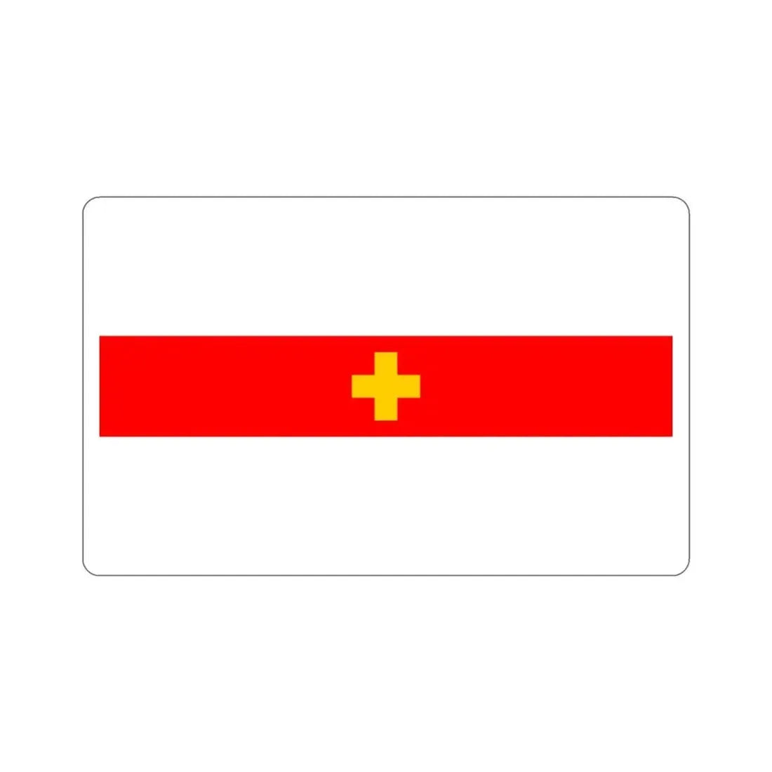 Flag of Siġġiewi 1993 to 2001 Malta STICKER Vinyl Die-Cut Decal 3 Inch - The Sticker Space