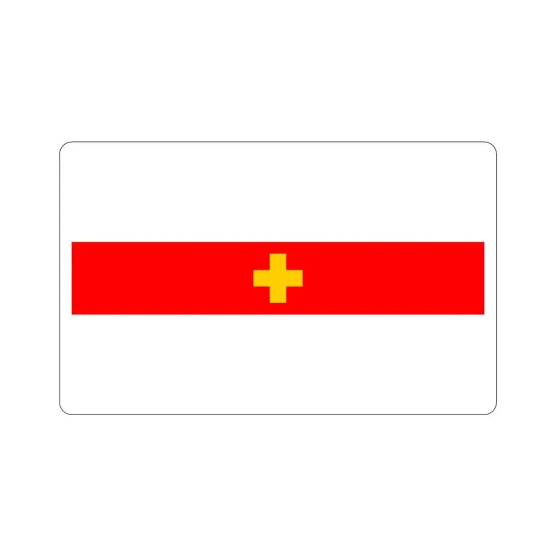 Flag of Siġġiewi 1993 to 2001 Malta STICKER Vinyl Die-Cut Decal 3 Inch - The Sticker Space