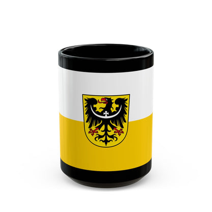 Flag of Silesia and Lower Silesia Germany - Black Coffee Mug-15oz-The Sticker Space