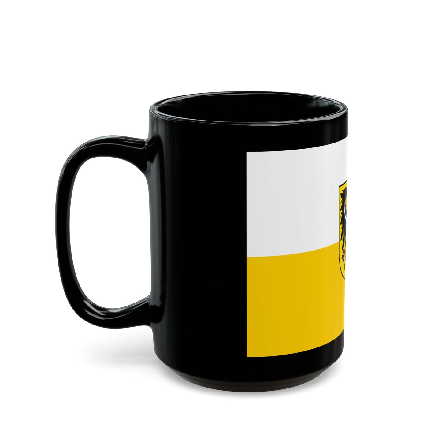 Flag of Silesia and Lower Silesia Germany - Black Coffee Mug-The Sticker Space