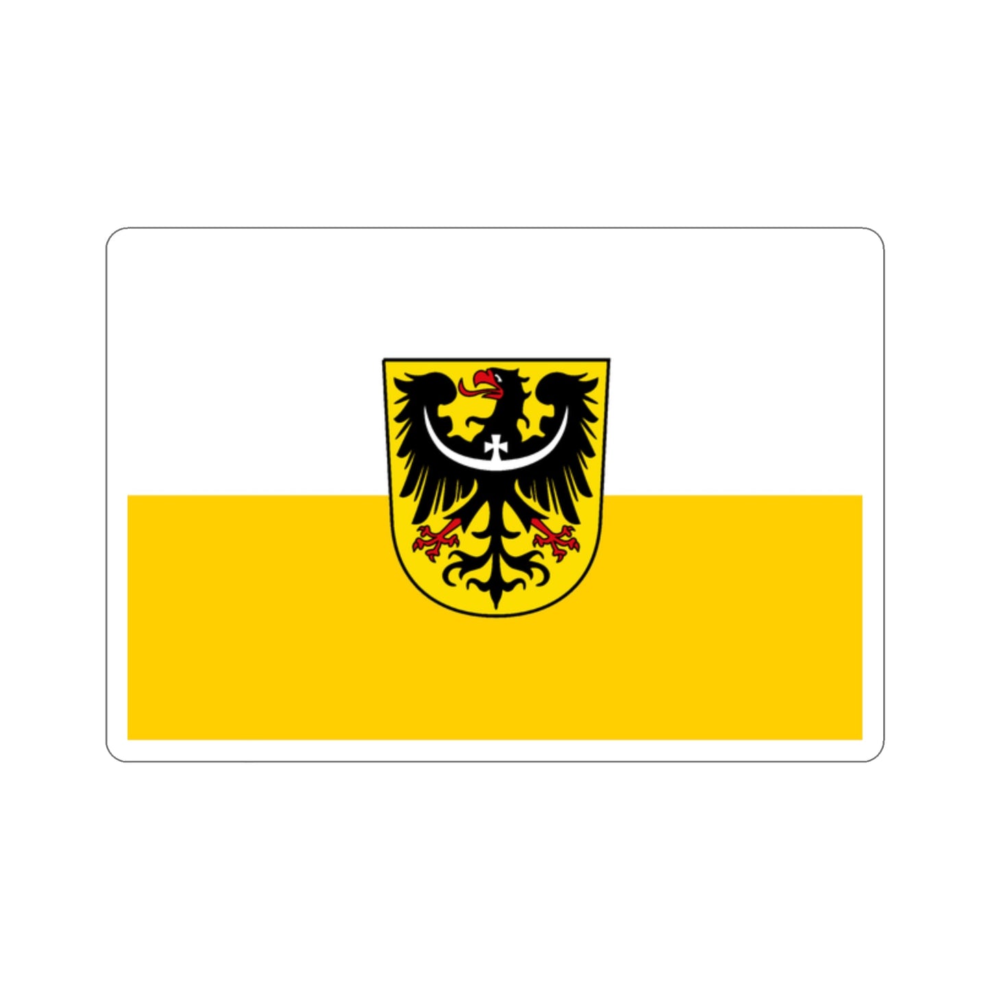 Flag of Silesia and Lower Silesia Germany STICKER Vinyl Die-Cut Decal-2 Inch-The Sticker Space