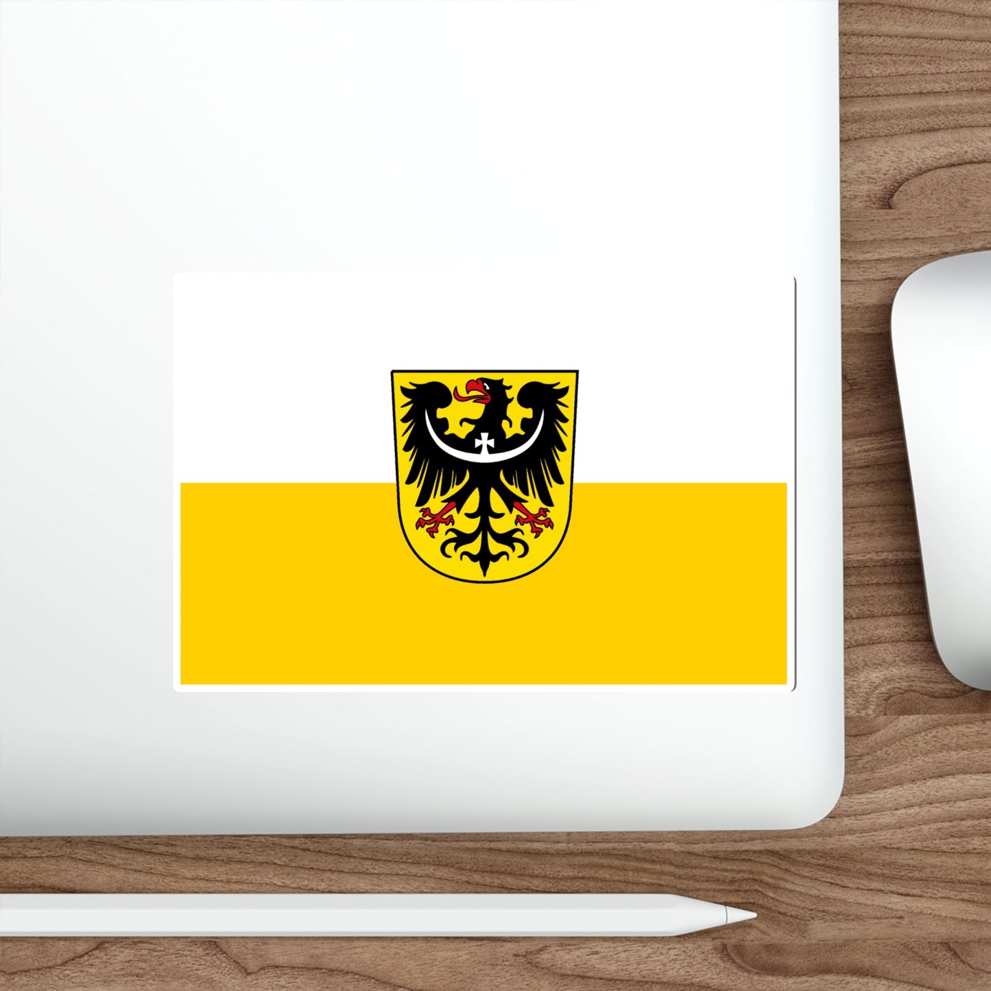 Flag of Silesia and Lower Silesia Germany STICKER Vinyl Die-Cut Decal-The Sticker Space