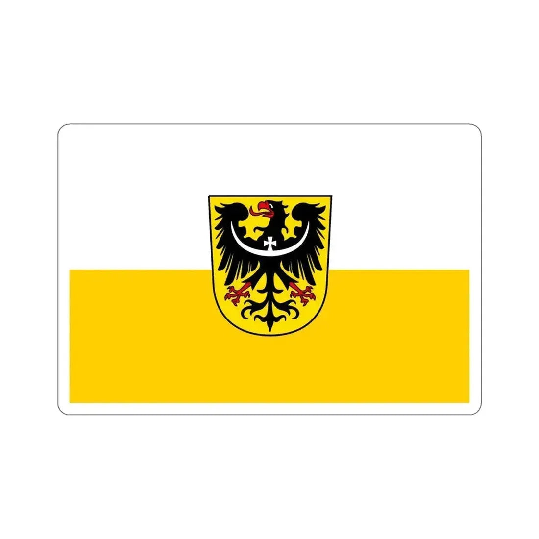 Flag of Silesia and Lower Silesia Germany STICKER Vinyl Die-Cut Decal 5 Inch - The Sticker Space